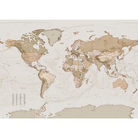 Papier peint panoramique méditerranéen Carte de la Terre (1/4)