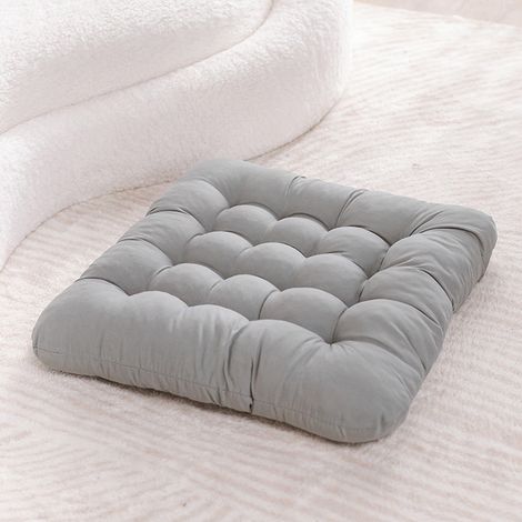 Coussin Au Sol Carré - 40x40x5 cm - Tissu Velours Côtelé - Rembourrage En Mousse À Mémoire De Forme - Pour Méditation Tatami Salon Extérieur - 1 Pièce (1/5)