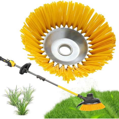 Brosse désherbeuse pour tondeuse à cheveux en nylon, 20 cm désherbeuse motorlie, brosse à joints sauvages professionnels, brosse conique pour jardin, débroussailleuse, brosse ronde (1/5)