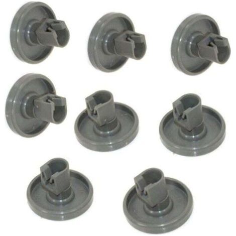 Dishwasher wheels for the lower basket - compatible with Privileg, Faure, AEG, Electrolux, Zanussi... Complete set of 8 wheels(40mm) (1/4)