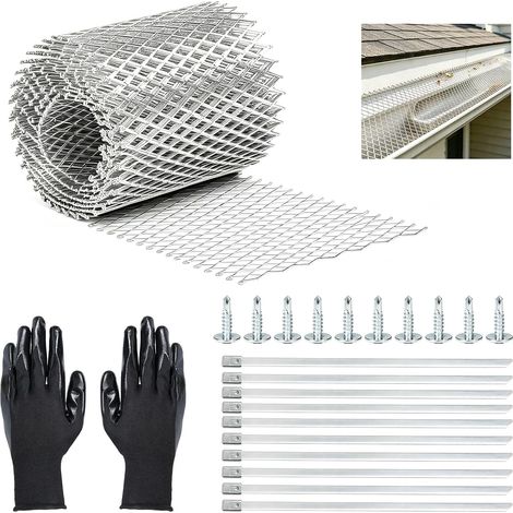 Aluminium Gutter Protection Mesh 8 cm x 6 m (1/5)