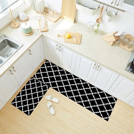 Badematte, rutschfester Badteppich, saugfähige Badematte - schnelltrocknende Badematte für den Heimgebrauch (schwarze Laterne, 4060CM + 40120CM) (1/5)