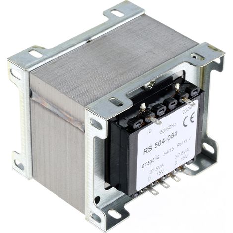 Transformateur à montage sur châssis, Vin 230V c.a., Vout 15V c.a., 2 sorties, 75VA ( Prix pour 1 )