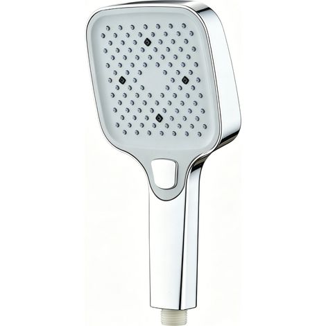 Pommeau de douche à main monofonction, raccord entrée G1/2 universel, jet d’eau puissant, poignée ergonomique pour salle de bain