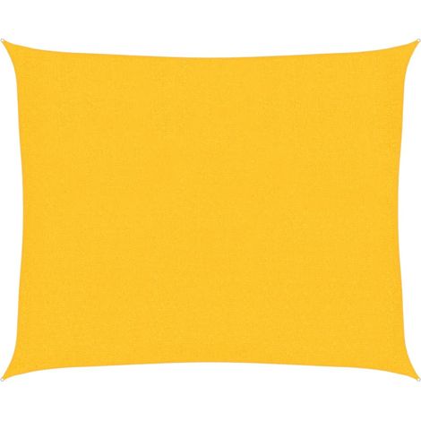 Vela Parasole 160 g/m² Gialla 2,5x3 m in HDPE vidaXL