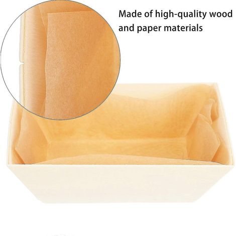 3-teiliges Set französischer Brotlaib-Backformen aus Holz, Kuchen-Brotkasten, Brotbackform aus Holz (1/4)