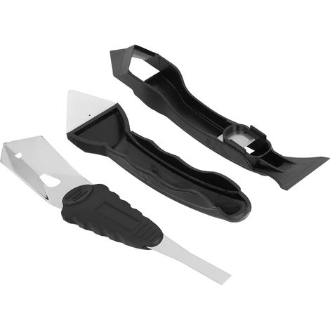 Kit 3 en 1 d'outils de calfeutrage décolleur mastic silicone spatule ciment verre racloir joint (1/5)