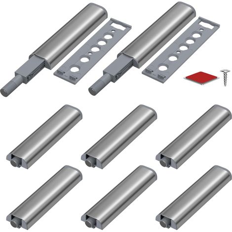 Zum Öffnen drücken – 8er-Pack Türöffner zum Öffnen per Knopfdruck – Für Türen, Beschläge, Möbel, Schubladen, Schranktüren – Magnetverschlüsse