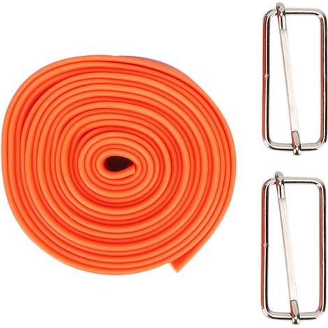 Sangle élastique de fitness 2.5m, résistante à l'étirement, pour entraînement et yoga - Femmes et filles - Orange vif (1/5)