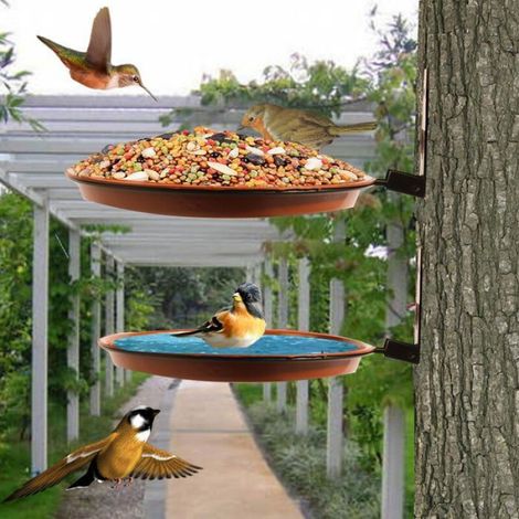 Abreuvoir Oiseaux - Bain Oiseaux Exterieur - Pour Balcon Jardin Patio - 3 Pièces (1/5)