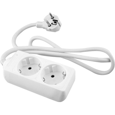 Base múltiple enchufes blanca onlex t/t cable 1,5 mts 2 tomas (1/2)