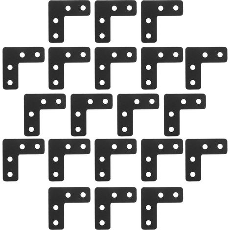 50 Pièces eur D'angle Protège les Panneaux Stratifiés et Agglomérés Noir en Acier Laminé à Froid Forme en Autotaraudeuses pour Bureau et Maison (1/5)