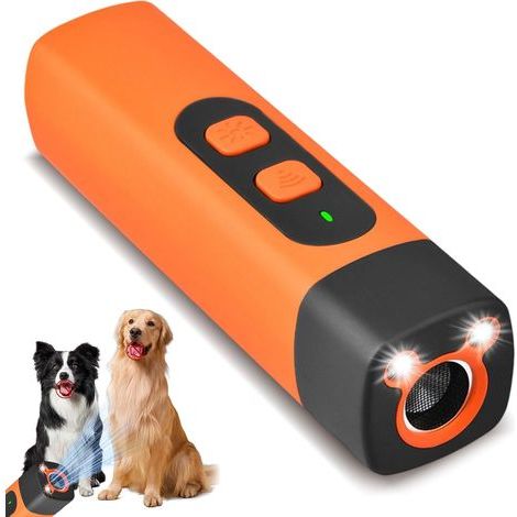 Dispositif de dissuasion d'aboiement ultrasonique de chien, dispositif anti - aboiement de chien avec la lampe de poche de LED, outil de dressage de chien portable et sûr, mauvais comportement correct (1/5)