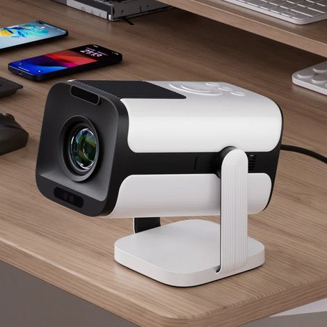Support mural pour projecteur intelligent 4K Ultra HD dans une chambre (1/5)