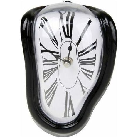 Horloge Fondante Forever Salvador Dali Pendule Quartz avec Chiffres Arabes Silencieuse pour Etagère Table de Bureau (1/5)