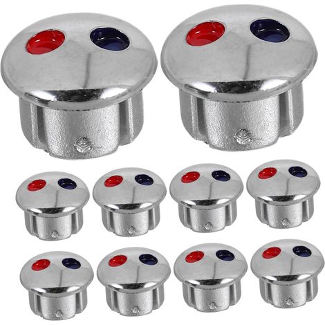 10 Pièces Cache-trous pour Robinet en Abs Argenté (1/5)