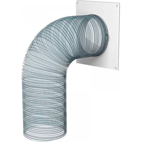 Raccord VMC 150 mm – Bride droite en ABS pour systèmes de ventilation – Compatible conduits de 150 mm – Installation rapide