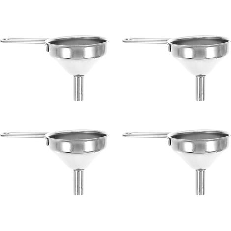 Lot de 4 mini entonnoirs en acier inoxydable pour la cuisine