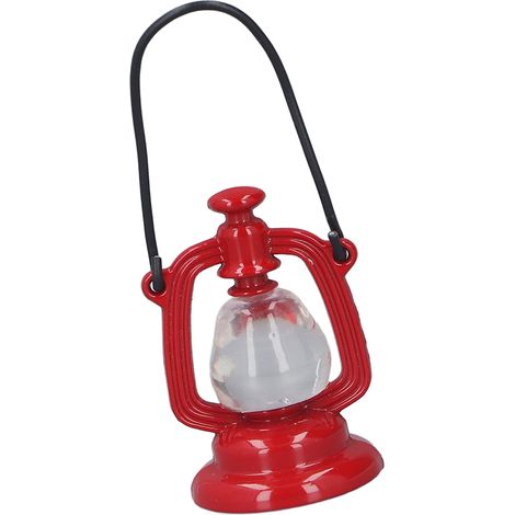 Lampe à pétrole à l'échelle 1:6 pour maisons de poupées, en alliage métallique, charmante miniature de lanterne, accessoire de décoration pour maison de poupée. (1/5)