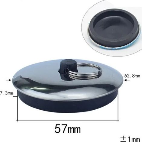 (Style2 -Large)1Pcs Stainless Steel Bath Plug Easy to Use Rubber Drain Stopper Water Kitchen Bathroom Accessory Bath Tub Caps Bath Plug (1/4)
