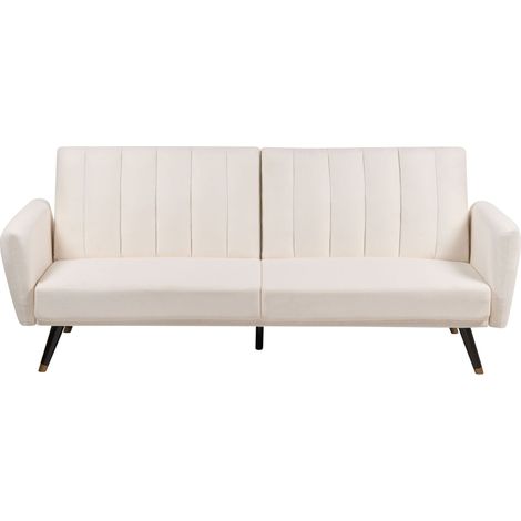 Schlafsofa 3-Sitzer VIMMERBY Stoff Hellbeige