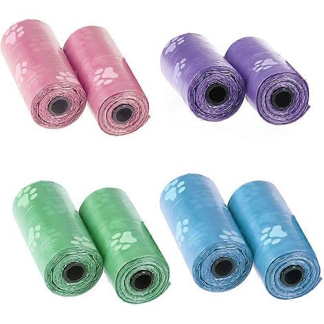 12 rouleaux de sacs à déjections canines et félines - Sacs poubelle propres pour ramasser les déchets d'extérieur des animaux de compagnie (1/3)