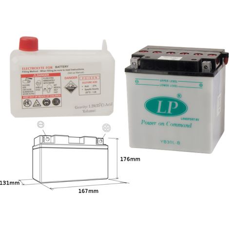 Batterie de service Landport YB30L-B 12V 30Ah Harley/Polaris EU2019/1148