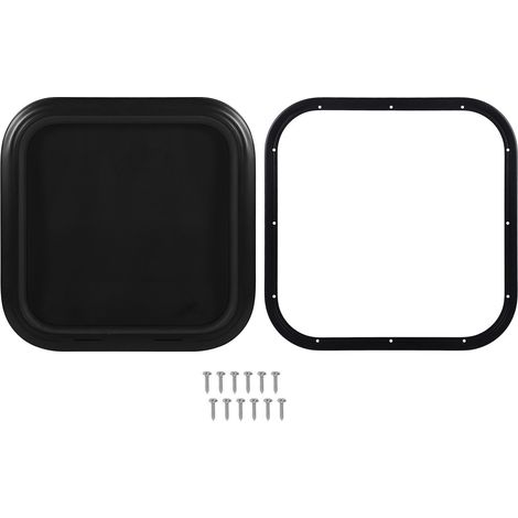 Fenêtre fixe RV 500 x 500mm, cadre en alliage d'aluminium, verre trempé anti-UV et étanche pour yacht et camping-car, paroi 26-31mm (1/5)