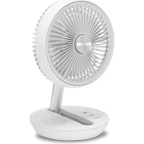 Ventilateur de table sans fil TROTEC TVE 2 W — pliable, inclinable 180°, 4 h d'autonomie, USB, 4 vitesses (1/5)