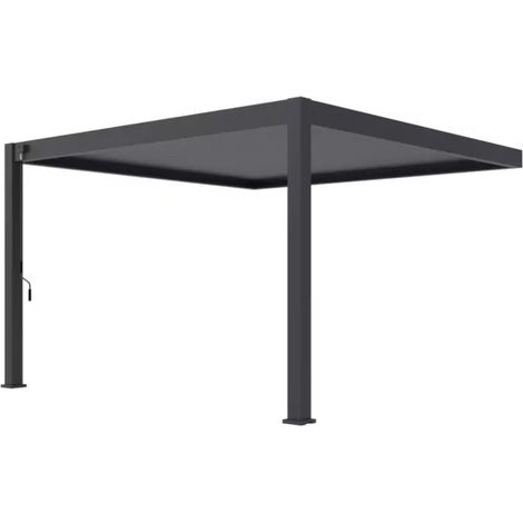 Pergola Bioclimatica Addossata Collezione VS 4x4M - V2 Antracite