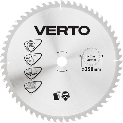 Lama per sega verto carburo 350 mm metallo 60 denti