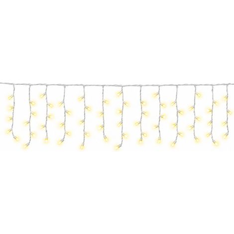 ETTROIT 200er LED-Lichterkette, 5m, gelbes Licht, weißes Kabel, IP65, ausziehbar, Blitzeffekt, mit 50cm gleichmäßigen Drähten, Weihnachtsgirlande, Geschäfte, Weihnachtsbalkon (1/5)