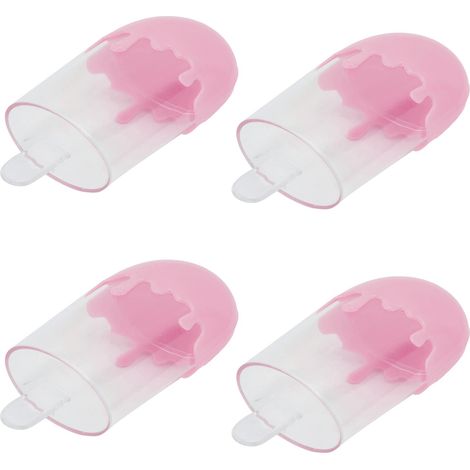 Lot de 12 boîtes à bonbons en forme de glace, en plastique rose, pour mariage ou fête. (1/5)