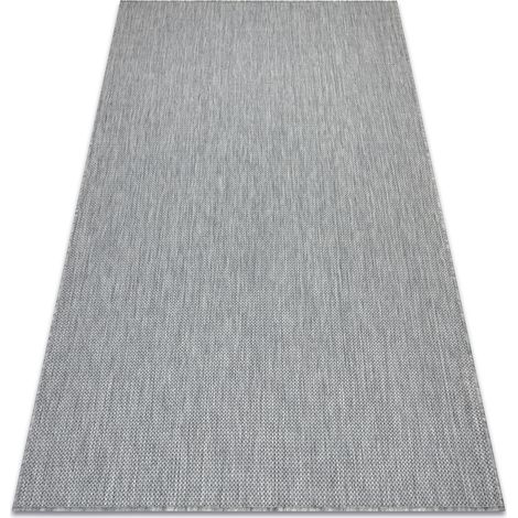 Teppich SISAL SION A5165A Melange flach gewebt grau grey 60x100 cm