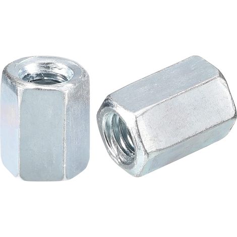 20pcs M6x10x12mm Raccord Écrous Galvanisé Carbone Acier (1/5)