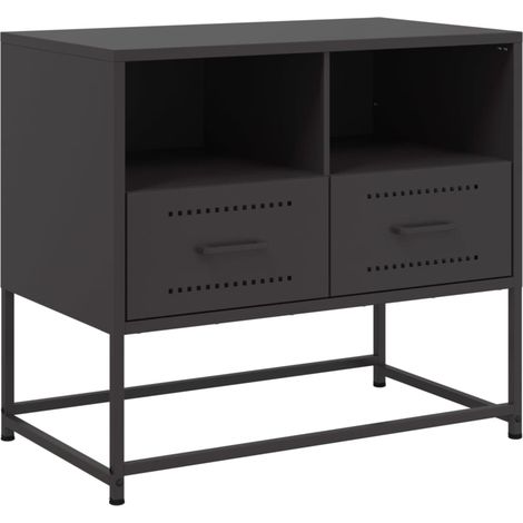 Mobile TV multimediale scaffale per televisione televisione buffet sala da pranzo soggiorno camera da letto 68 x 39 x 60,5 cm acciaio nero 020026164