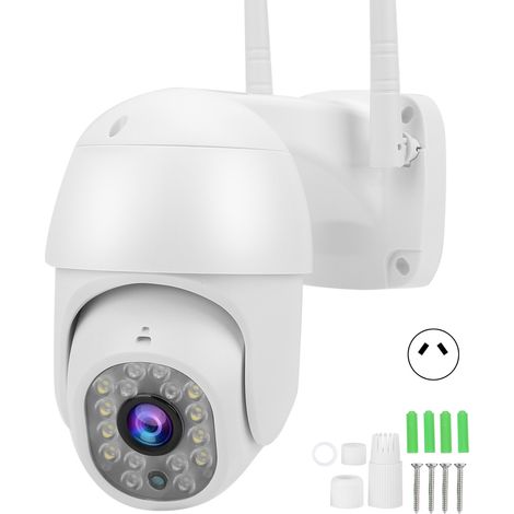 Caméra WiFi PTZ 1080P Vision Nocturne Suivi Intelligent IP66 Étanche Extérieure Sécurité CCTV 100-240V Prise AU (1/5)