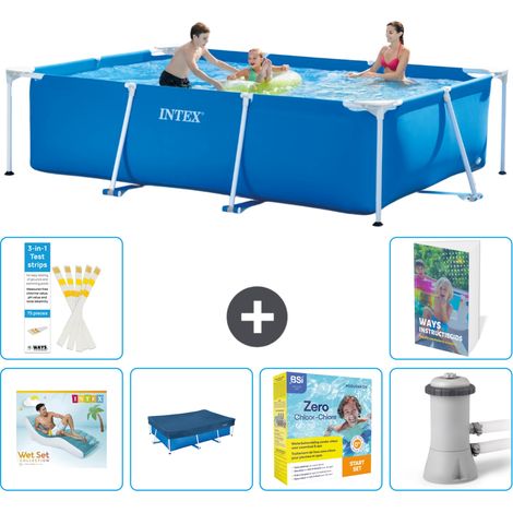Rechteckiger Frame Pool - 300x200x75 cm - 7-teilig S117