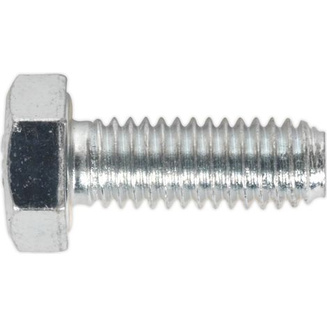 Sealey SS616 8.8 Zinc Plated HT Setscrew M6 x 16mm, DIN 933 - Pack of 50