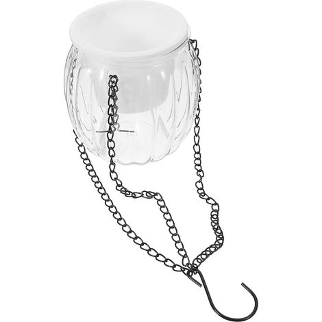 SHERCHPRY Pot suspendu transparent avec chaîne robuste, arrosage automatique, plastique durable (1/5)