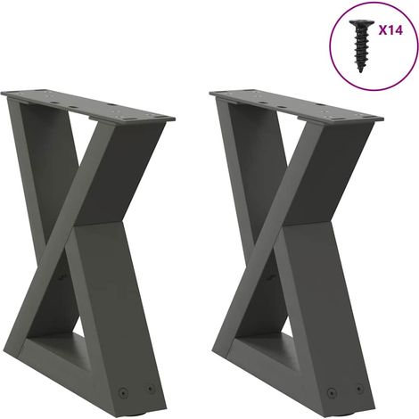 Couchtischbeine 2 Stk. Anthrazit 40x(30-31,3) cm Stahl