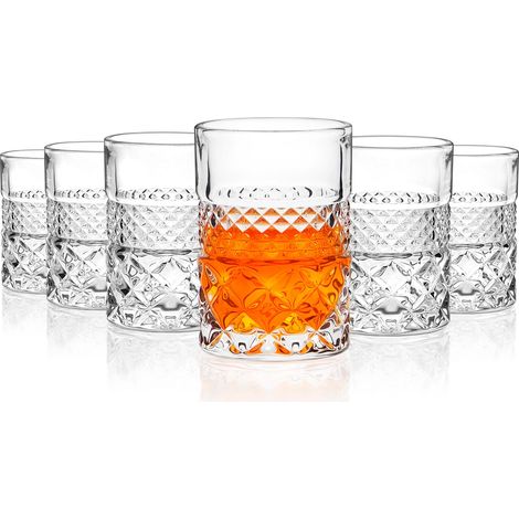 Lot de 6 verres à shot à base lourde de 60 ml - Transparents - Pour tequila, carrés, vodka, whisky, expressos, liqueurs (1/5)