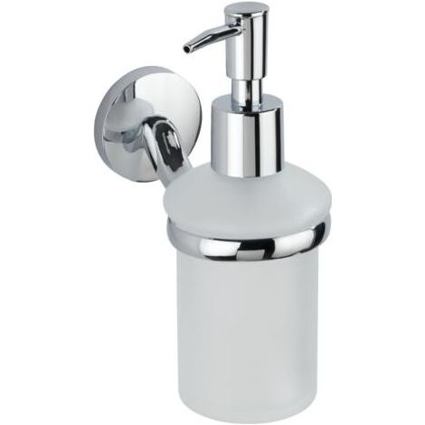 Distributeur de savon liquide mural Cuba, Zinc, 7x17x11,5 cm, Brillant – Chromé