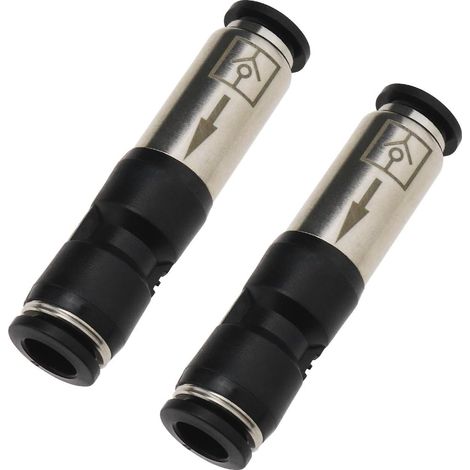 Lot de 2 Connecteurs Pneumatiques Rapides 8mm, Clapets Anti-Retour Unidirectionnels pour Air Comprimé (1/5)