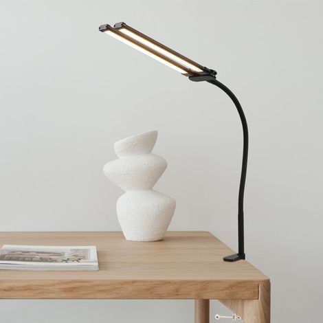 Dual Head USB Desk Lamp LED Flexible Reading Light 10 Brightness 3 Colours UK (1/5)