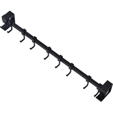 Support à casseroles mobile et multifonctionnel, durable, en aluminium aéronautique, design élégant, capacité de charge de 20 kg, 8 crochets. (1/5)