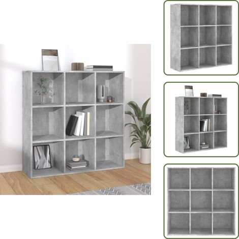 Libreria per libri - vidaXL Libreria Grigio Cemento 98x29x97,5 cm in Legno Multistrato - Libreria per DVD