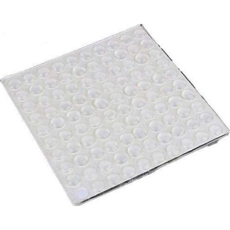TOPINCN Lot de 100 butoirs en caoutchouc transparents auto-adhésifs pour meubles, protection contre le bruit, pour portes, tiroirs, armoires, 8 x 2,5 mm