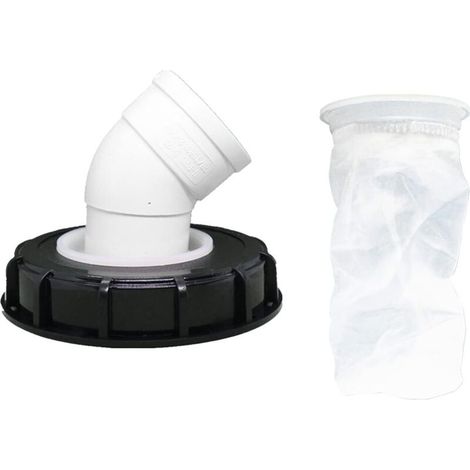 45°Filtre à Couvercle IBC, Filtre à Eau de Pluie en Nylon 163 mm, Lavable avec Couvercle pour réservoir d'eau de Pluie IBC DN 150 (1/5)