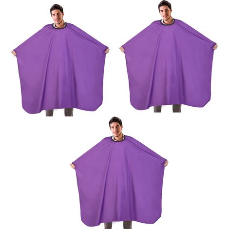 3PCS Cape de coiffure, imperméable, ajustable, antistatique, pour salon et maison (1/5)